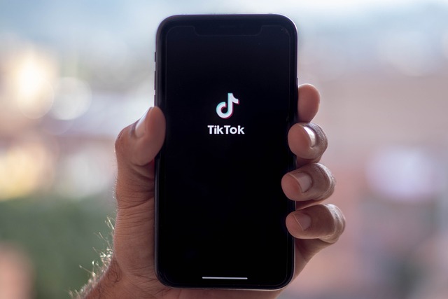 phone with TikTok logo